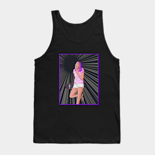 Summer Goth Skater Girl Tank Top